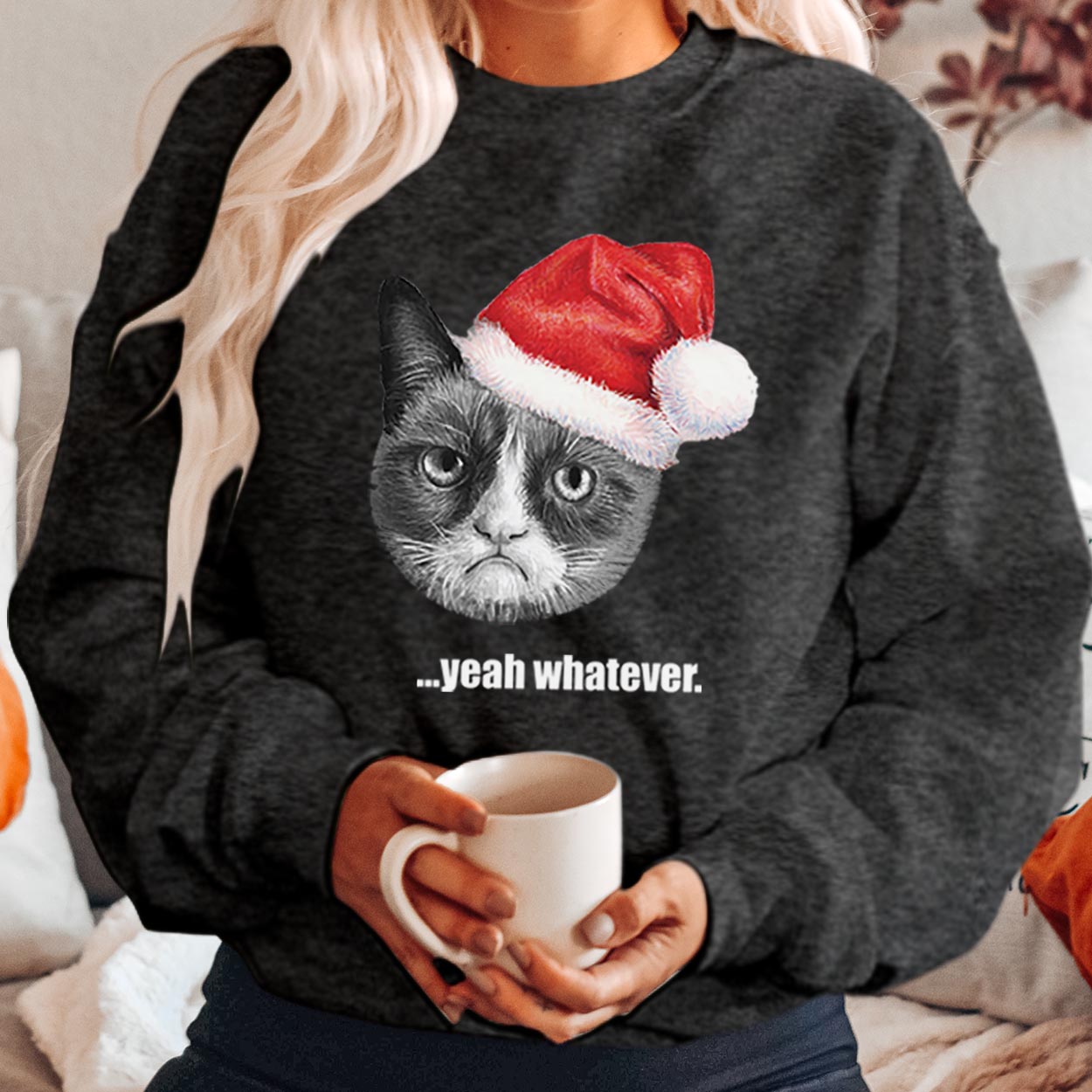 Grumpy sales cat sweater